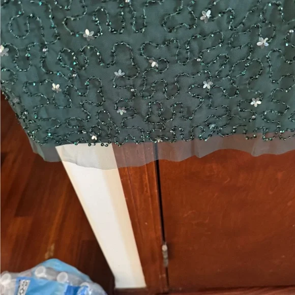 Adrianna Papell Green Sequin Sheath Midi Dress - Picture 6 of 7